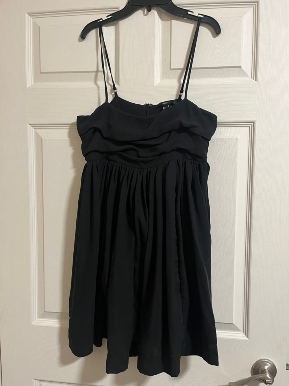 Forever 21 Black Spaghetti Strap Babydoll Dress
